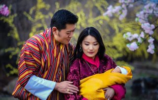 The King and Queen of Bhutan, celebrating the birth of their son.